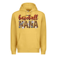 Antique Gold baseball nana with leopard Premium Hoodie - texasbilliewilder