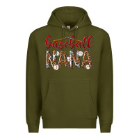 Army Green baseball nana with leopard Premium Hoodie - texasbilliewilder