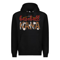 Black baseball nana with leopard Premium Hoodie - texasbilliewilder