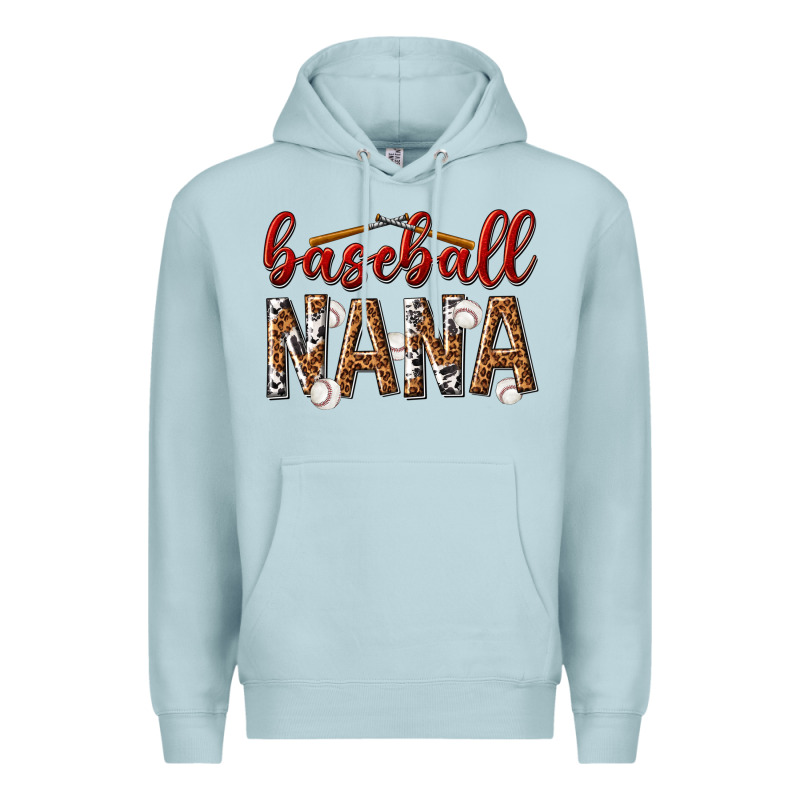 Baseball Nana With Leopard Premium Hoodie by texasbilliewilder | Teevron