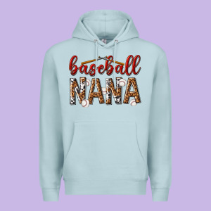Baseball Nana With Leopard Premium Hoodie Designed By Texasbilliewilder