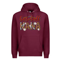 Burgundy baseball nana with leopard Premium Hoodie - texasbilliewilder
