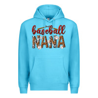 Ocean Blue baseball nana with leopard Premium Hoodie - texasbilliewilder