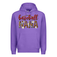 Purple baseball nana with leopard Premium Hoodie - texasbilliewilder