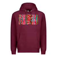 Burgundy Love brushstrokes xoxo leopard and turquoise Premium Hoodie - RanaPortraitStore