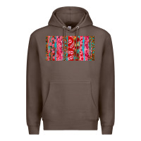 Coffee Love brushstrokes xoxo leopard and turquoise Premium Hoodie - RanaPortraitStore