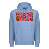 Colony Blue Love brushstrokes xoxo leopard and turquoise Premium Hoodie - RanaPortraitStore