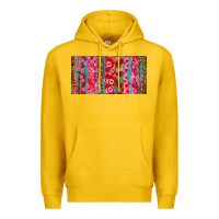 Lemon Love brushstrokes xoxo leopard and turquoise Premium Hoodie - RanaPortraitStore