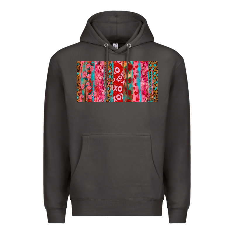 Love Brushstrokes Xoxo Leopard And Turquoise Premium Hoodie by RanaPortraitStore | Teevron