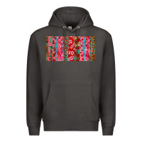 Smoke Love brushstrokes xoxo leopard and turquoise Premium Hoodie - RanaPortraitStore