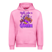 Fuchsia Pink fight like a queen lupus awareness afro girl sneak Urban Hoodie - RanaPortraitStore