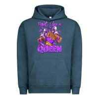 Pigment Midnight Navy fight like a queen lupus awareness afro girl sneak Urban Hoodie - RanaPortraitStore