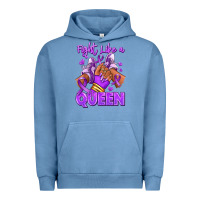 Pigment Pebble Blue fight like a queen lupus awareness afro girl sneak Urban Hoodie - RanaPortraitStore