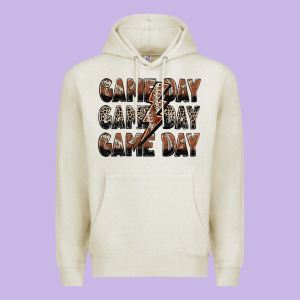 Game Day Game Day Football Lightning Bolt Premium Hoodie Designed By Zillion Design Studio