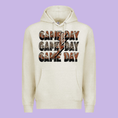 Game Day Game Day Football Lightning Bolt Premium Hoodie Designed By Zillion Design Studio