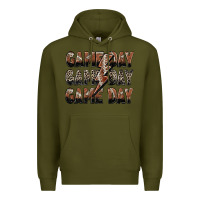 Army Green game day game day football lightning bolt Premium Hoodie - Zillion Design Studio