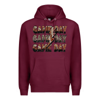 Burgundy game day game day football lightning bolt Premium Hoodie - Zillion Design Studio
