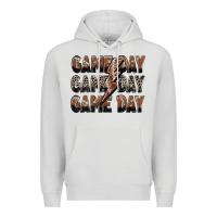 Dove Grey game day game day football lightning bolt Premium Hoodie - Zillion Design Studio