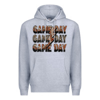 Heather Grey game day game day football lightning bolt Premium Hoodie - Zillion Design Studio