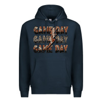 Navy game day game day football lightning bolt Premium Hoodie - Zillion Design Studio