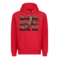 Red game day game day football lightning bolt Premium Hoodie - Zillion Design Studio