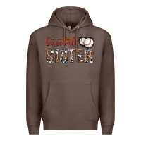 Coffee baseball sister with leopard Premium Hoodie - texasbilliewilder