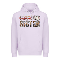 Lilac baseball sister with leopard Premium Hoodie - texasbilliewilder