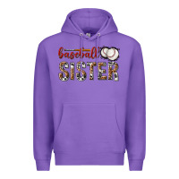 Purple baseball sister with leopard Premium Hoodie - texasbilliewilder