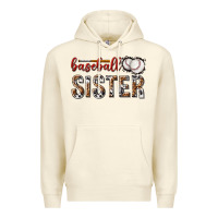 Sandshell baseball sister with leopard Premium Hoodie - texasbilliewilder
