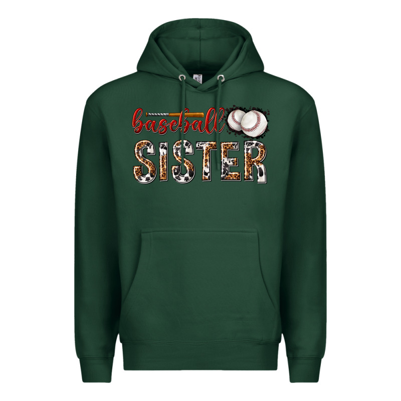 Baseball Sister With Leopard Premium Hoodie by texasbilliewilder | Teevron
