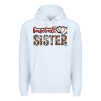 White baseball sister with leopard Premium Hoodie - texasbilliewilder