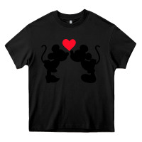Black Minnie Mouse Heavy Core Tee - CowhideDigitalArt