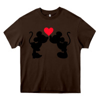 Chocolate Brown Minnie Mouse Heavy Core Tee - CowhideDigitalArt