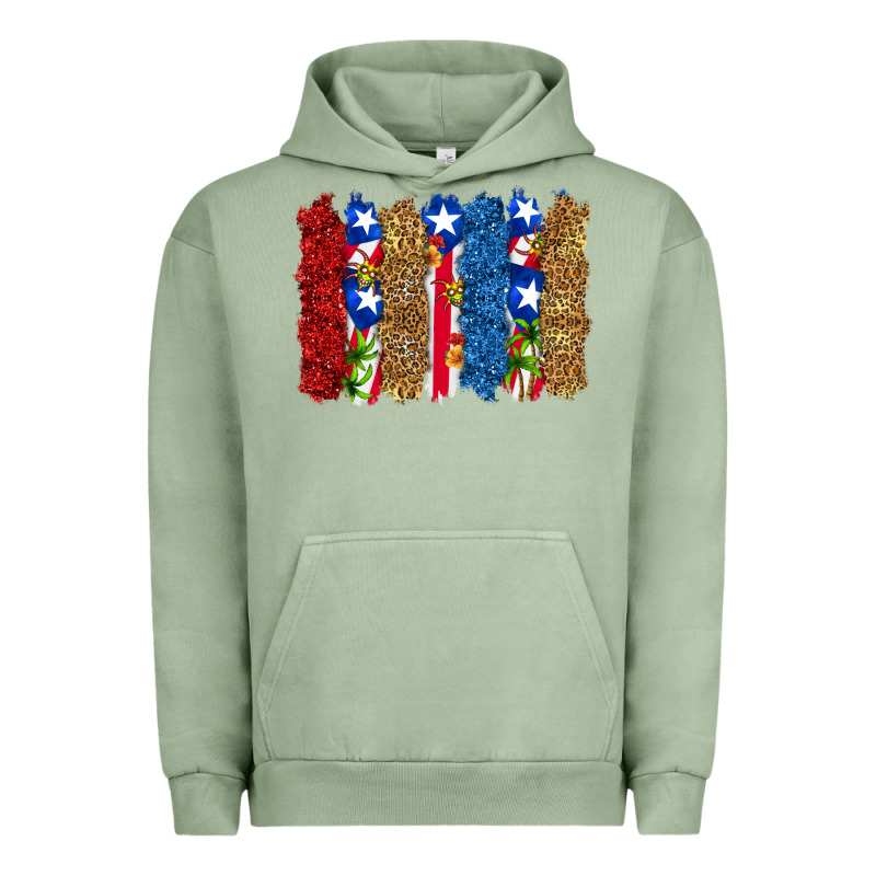 Puerto Rico Republic Brushstrokes Urban Hoodie by RanaPortraitStore | Teevron