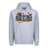 Heather Grey raising ballers football Premium Hoodie - Zillion Design Studio