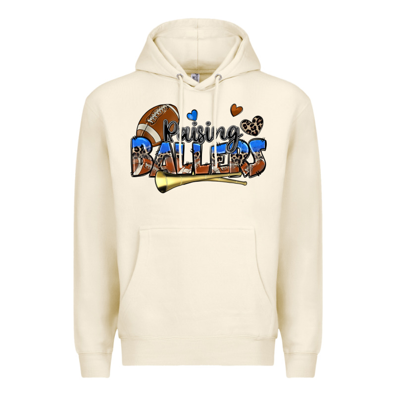 Raising Ballers Football Premium Hoodie by Zillion Design Studio | Teevron