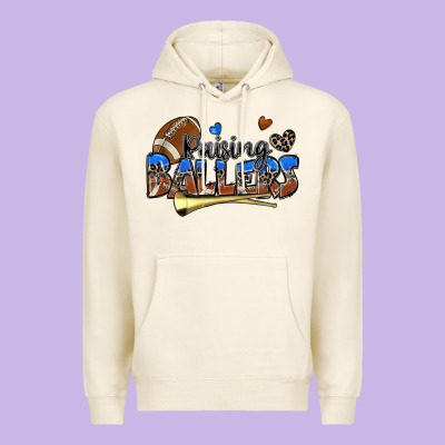 Raising Ballers Football Premium Hoodie Designed By Zillion Design Studio