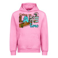 Fuchsia Pink living on lake time Urban Hoodie - texasbilliewilder