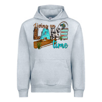 Heather Grey living on lake time Urban Hoodie - texasbilliewilder