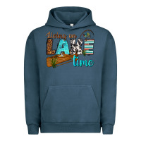 Pigment Midnight Navy living on lake time Urban Hoodie - texasbilliewilder
