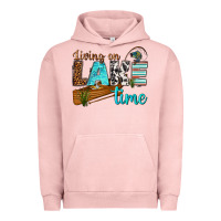 Pigment Salmon living on lake time Urban Hoodie - texasbilliewilder