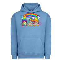 Pigment Pebble Blue lgbt gnomes Urban Hoodie - Zillion Design Studio
