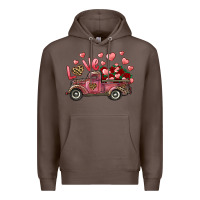 Coffee Love Truck With Roses And Leopard Premium Hoodie - RanaPortraitStore