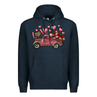Love Truck With Roses And Leopard Premium Hoodie | Teevron