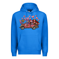 True Royal Love Truck With Roses And Leopard Premium Hoodie - RanaPortraitStore