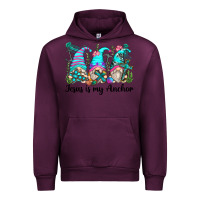 Mauve Wine jesus is my anchor gnomes Urban Hoodie - Zillion Design Studio