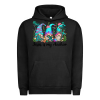 Pigment Black jesus is my anchor gnomes Urban Hoodie - Zillion Design Studio