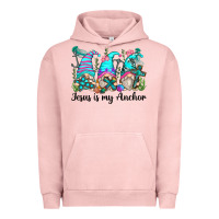 Pigment Salmon jesus is my anchor gnomes Urban Hoodie - Zillion Design Studio