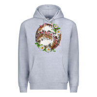 Heather Grey baseball with patterns Premium Hoodie - texasbilliewilder