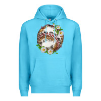 Ocean Blue baseball with patterns Premium Hoodie - texasbilliewilder